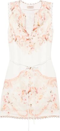 Twin-Set Abito corto con stampa a fiori - Bianco