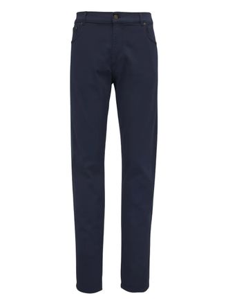 Marco Pescarolo button trousers - men - Cotton/Elastane - 36 - Blue