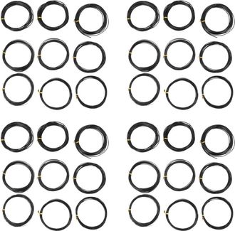 OEM Alambre De Aluminio Anodizado Para Entrenamiento De Bons&aacute;is Con 36 Rollos, 3 Longitudes (1,0, 1,5 Y 2,0 Mm), 147 Pies En Total (negro)