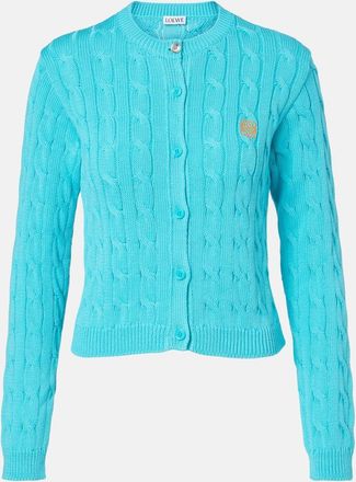 Loewe Cardigan Anagram in cotone a trecce