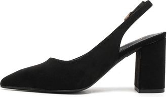 Generic Womens Pointed Toe Court Shoes Ankle Strap Chunky Wedding Party Elegant High Block Heel Pumps Sandals for Womens, Black Suede-5