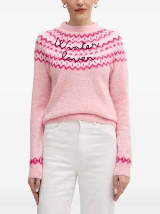 MC2 Saint Barth patterned sweater - women - Wool/Alpaca/Polyamide/Elastane - L - Pink