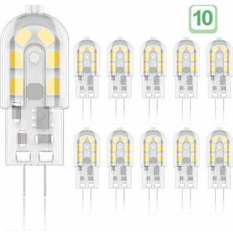 OEM Lampadina Led G4 Da 2w, Equivalente A Una Lampadina Alogena Da 20w, Luce Bianca Calda 3000k, 200 Lm, 12x Smd, 12v Ac/dc - Confezione Da 10 [classe Ene