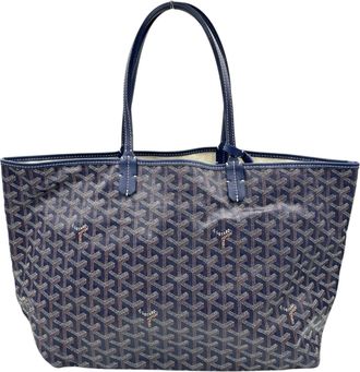 Goyard Navy Pvc Handbag Pouch Tote Bag (Pre-Owned)