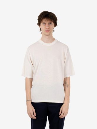 Roberto Collina Maglia in cotone comfy fit ecru