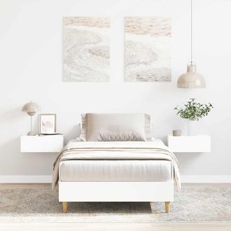 Berkfield Home Bed Frame No Mattress White 100x200 cm Engineered Wood