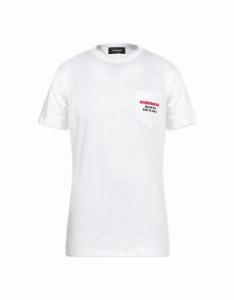 Dsquared2 Mens Mens White Dsquared2 Bk On Planet Cool T-Shirt - Size: 36