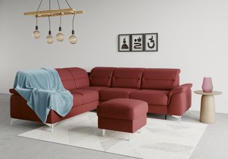 Sit&more Ecksofa »Sinatra L-Form« optional mit Kopfteilverstellung und Armteilfunktion