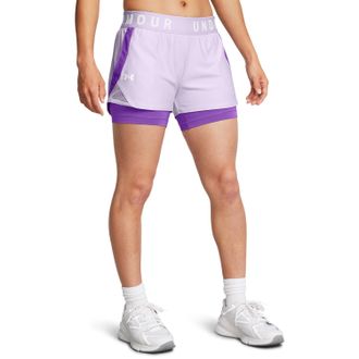 Under Armour Womens Play Up 2-in-1 Shorts, 0535 - Salt Purple, L