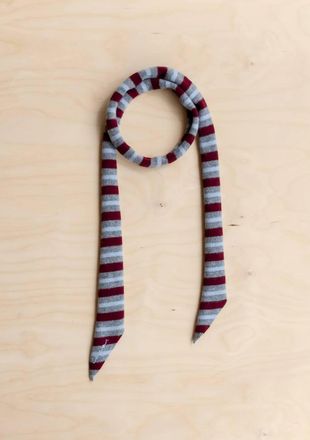 TBCo Womens Neck Tie In Burgundy Stripe