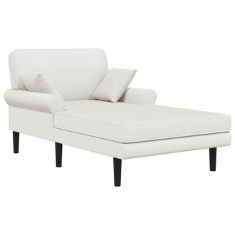 vidaXL Chaise Longue Bianco Similpelle Vidaxl
