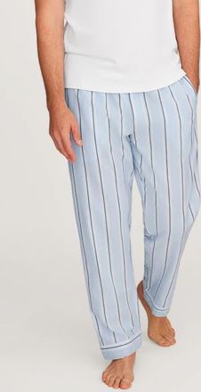 Petite Plume Stripe Cotton Twill Pajama Pants in Blue at Nordstrom, Size X-Large