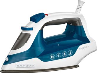 Black+Decker Easy Steam Nonstick Compact Iron in Blue with Even Steam