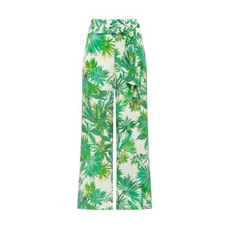 Maliparmi Wide Trousers, female, Green, Size: 2XL Botanical Jungle Trousers