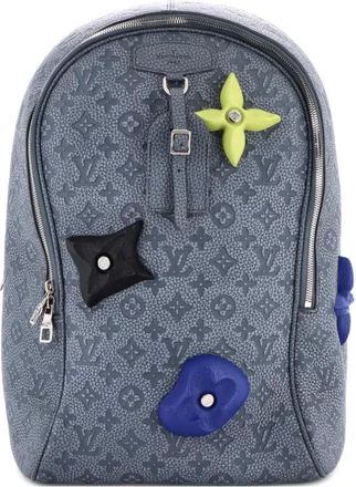 Louis Vuitton Climbing Ellipse Limited Edition leren rugzak met acryl en monogram - Grijs