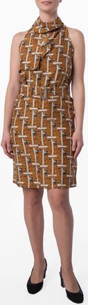 Burberry Bus Silk Halterneck Dress, Brand Size 10 ( US Size 8 )