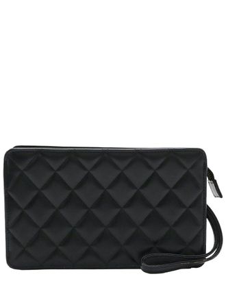 Chanel Coco Mark Matelass&eacute; Pouch (Authentic Pre-Loved)