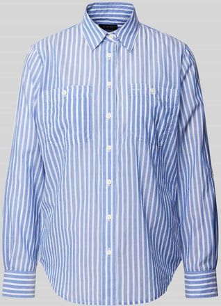 Lauren Ralph Lauren Regular Fit Hemdbluse mit Brusttaschen Modell RIMNAN in Hellblau, Gr&ouml;&szlig;e S