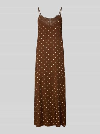 Oh April Relaxed Fit Maxikleid aus Viskose-Mix Modell Alma in Dunkelbraun, Gr&ouml;&szlig;e XL