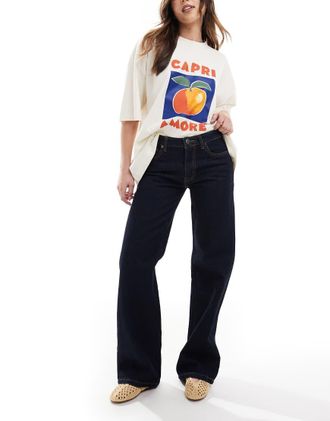 Daisy Street low rise boyfriend jeans in indigo-Blue