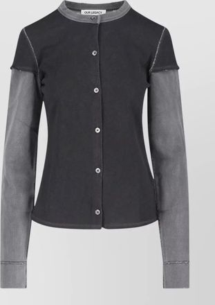 Our Legacy knitwear long sleeve round neck contrast stitching