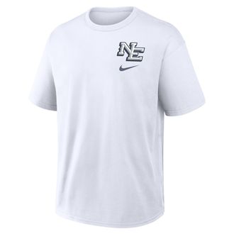 Nike New England Patriots Rivalries Collection Max90 Nike Mens NFL T-Shirt in White | 04T610A8K-U99