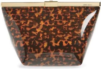 Jimmy Choo London Ganache Transparent Tortoisehell Clutch in Tortoiseshell at Nordstrom