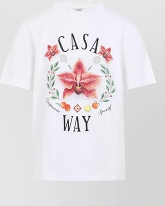 Casablanca casa way crew neck floral graphic t shirt