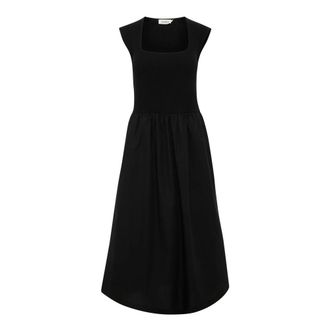 Soaked In Luxury Phoebe Zwarte Jurk met Ruchedetail - Dames - Casual kleedjes - Zwart - 2XL - Kleedjes