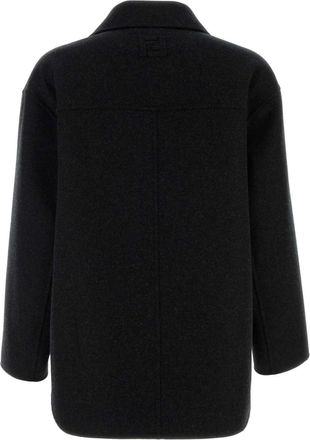 Fendi Mens Peacot Blazer Black Virgin Wool Blazers