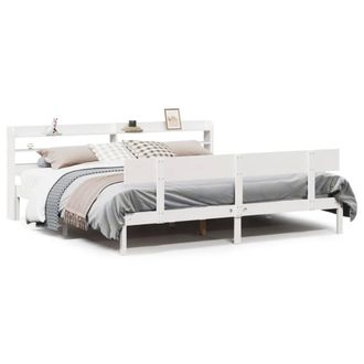 Berkfield Home Bed Frame without Mattress White 180x200 cm Super King Solid Wood Pine