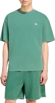 adidas Essentials Loose Cotton T-Shirt in Collegiate Green at Nordstrom, Size X-Small