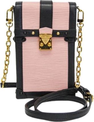 Louis Vuitton Pre-owned Trunk Vertical M67872 - Dames - Vintage Schoudertas - Roze - ONE Size - Leer - Vintage