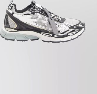 Off-white fabric low-top sneakers