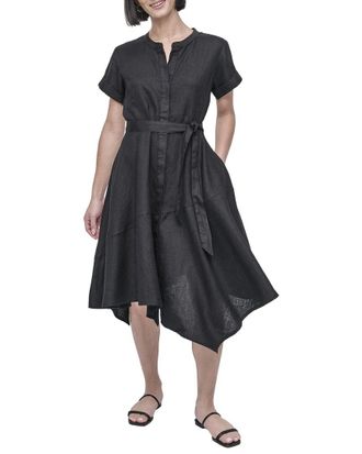 DKNY Linen Wrap Dress