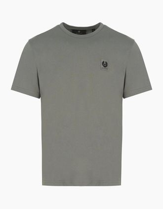 Belstaff Mens Patch Logo T-Shirt Green - Grey - Size: 44