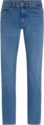 HUGO BOSS Mens Five Pocket Design Slim Fit Jeans in Turquoise/Aqua - Blue - Size 38W/32L