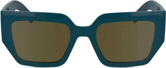 Karl Lagerfeld logo-embossed sunglasses - Blue