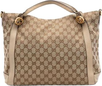 Gucci Pre-owned Shoulder Bags, female, Beige, Size: ONE SIZE Pre-owned Miss GG Satchel
