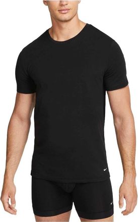 Nike Dri-FIT Essential Cotton Stretch Slim Fit Crewneck Undershirt (2 Pack) Black KE1191-001