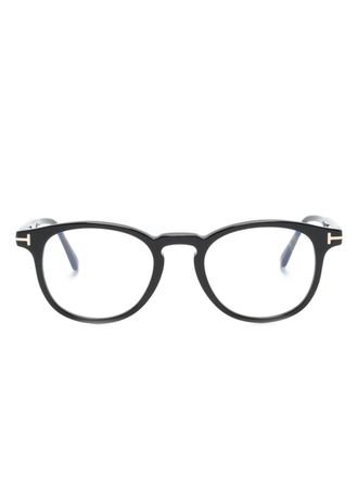 Tom Ford Eyewear pantos-frame glasses - unisex - Acetate - 51 - Black