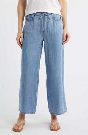 Beach Lunch Lounge Cass Chambray Drawstring Pants in Medium Wash at Nordstrom, Size X-Small