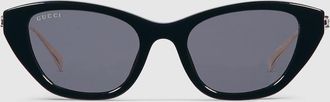 Gucci Cat Eye Frame Sunglasses, Black