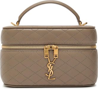 Saint Laurent Gaby Mini Quilted Leather top Handle bag - Taupe - One Size