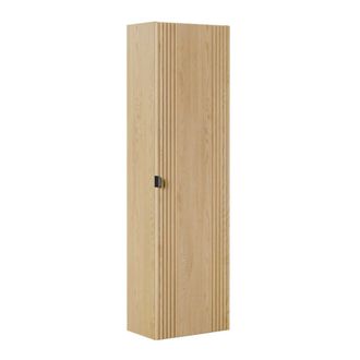 Petits Meubles Columna de pared 1 puerta madera paneles de melamina y mdf roble claro
