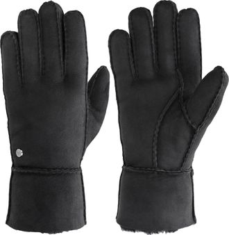 Pearlwood Lederhandschuhe PEARLWOOD LANA, Damen, Gr. 7.5, schwarz, Schafsleder, unifarben, Handschuhe Lederhandschuhe, Warm gef&uuml;ttert, Temperaturregulierend