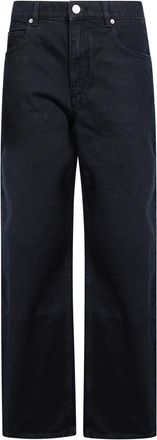 Isabel Marant Dromie Broek - Dames - Regular Fit Jeans - Zwart - 2XS - Katoen - Jeans
