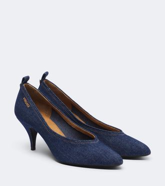 Versace Tina denim pumps
