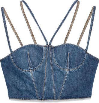 Nensi Dojaka Top denim - Blu