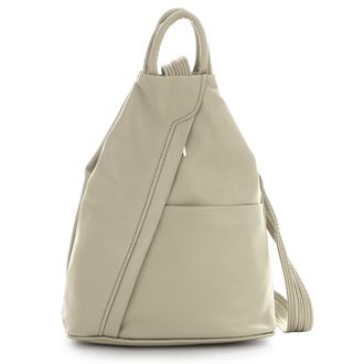 LiaTalia Real Italian Leather Convertible Backpack Handbag - Small Stylish Soft Leather Zip Pocket Sling Shoulder Bag - Alex [Light Grey]